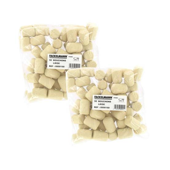 Lot de 100 bouchons de liège droits Fackelmann Bar Concept