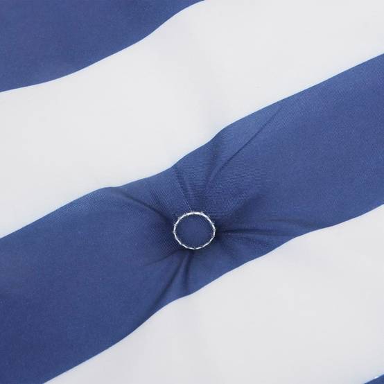Coussins de chaise dossier haut lot de 6 polyester rayures bleu et blanc 120 x 50 x 3 cm - PANGIVO - Image 8