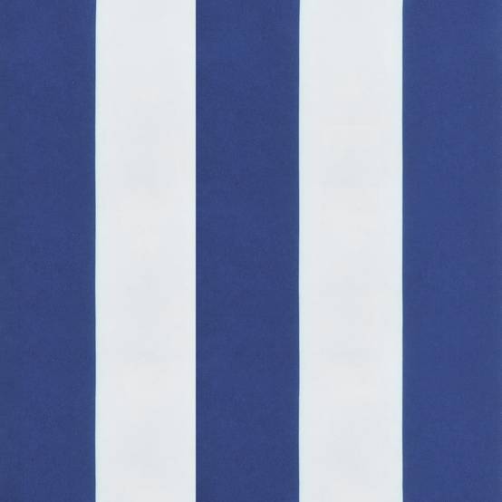 Coussins de chaise dossier haut lot de 6 polyester rayures bleu et blanc 120 x 50 x 3 cm - PANGIVO - Image 9