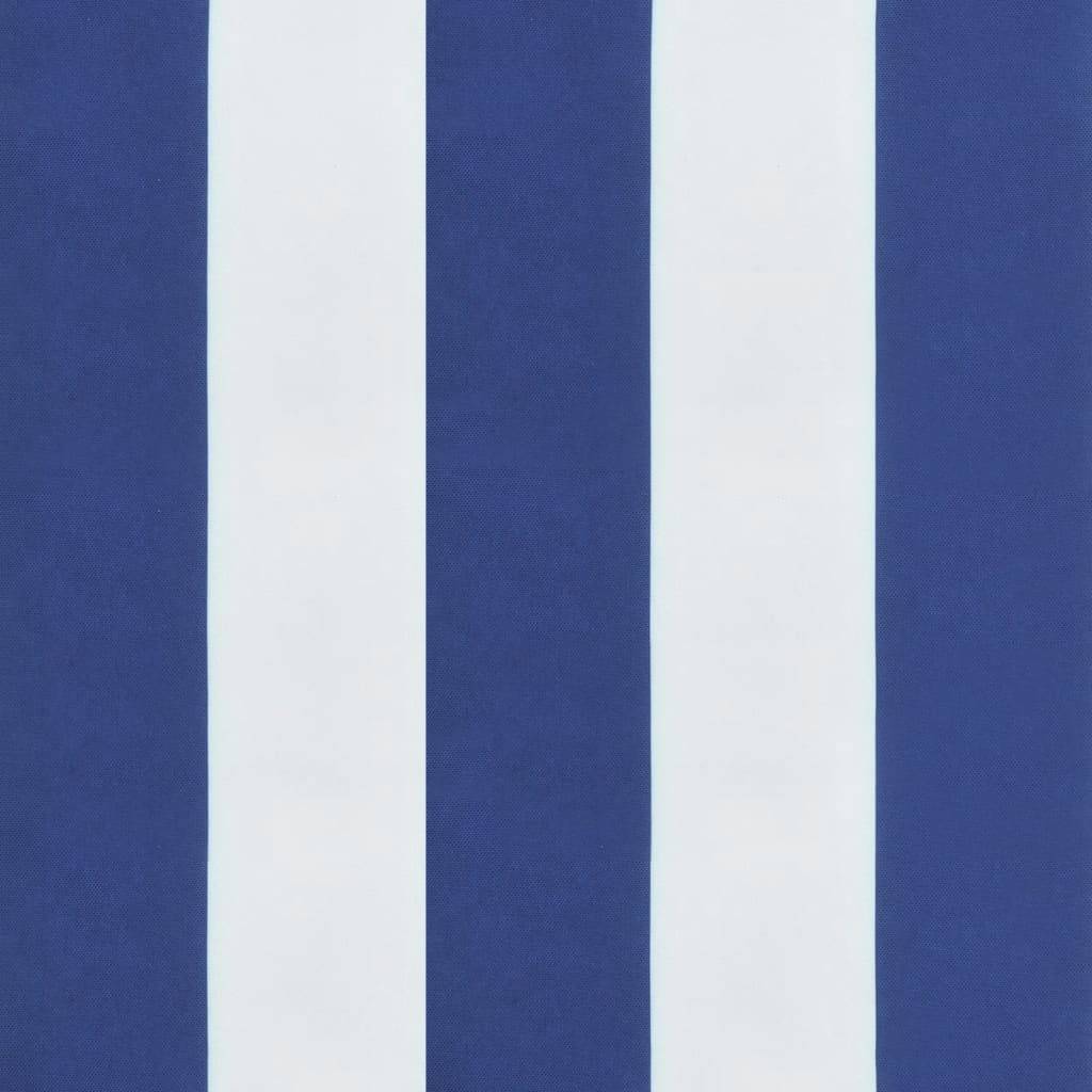 Coussins de chaise dossier haut lot de 6 polyester rayures bleu et blanc 120 x 50 x 3 cm - PANGIVO - Image 9
