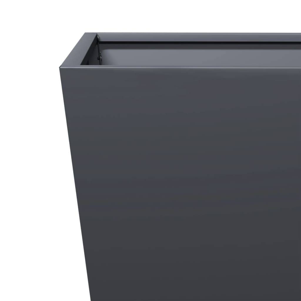 Jardinière Carrée Acier Pot de Fleurs Extérieur Anthracite 50x50x50 cm – ComfortXL Outdoor Living - Image 7