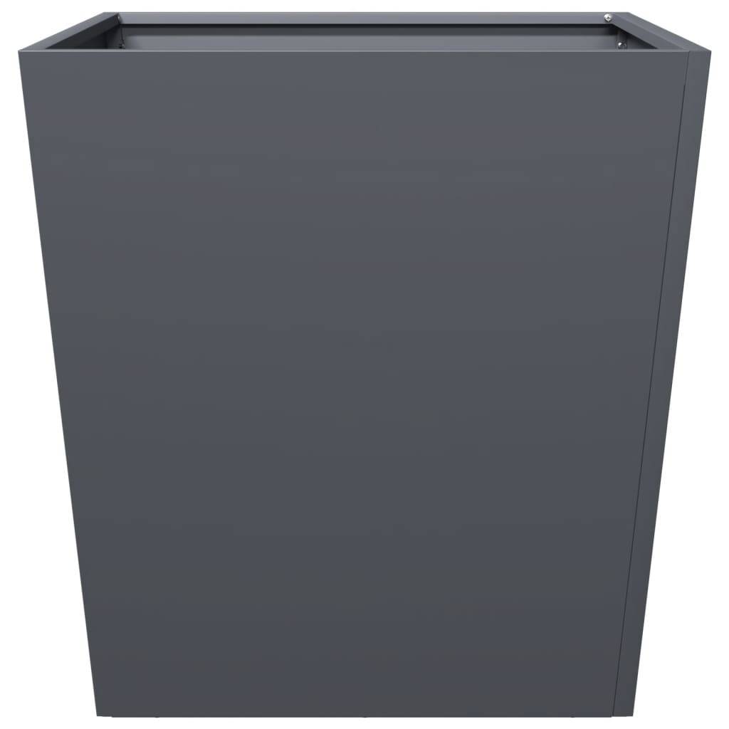 Jardinière Carrée Acier Pot de Fleurs Extérieur Anthracite 50x50x50 cm – ComfortXL Outdoor Living - Image 4