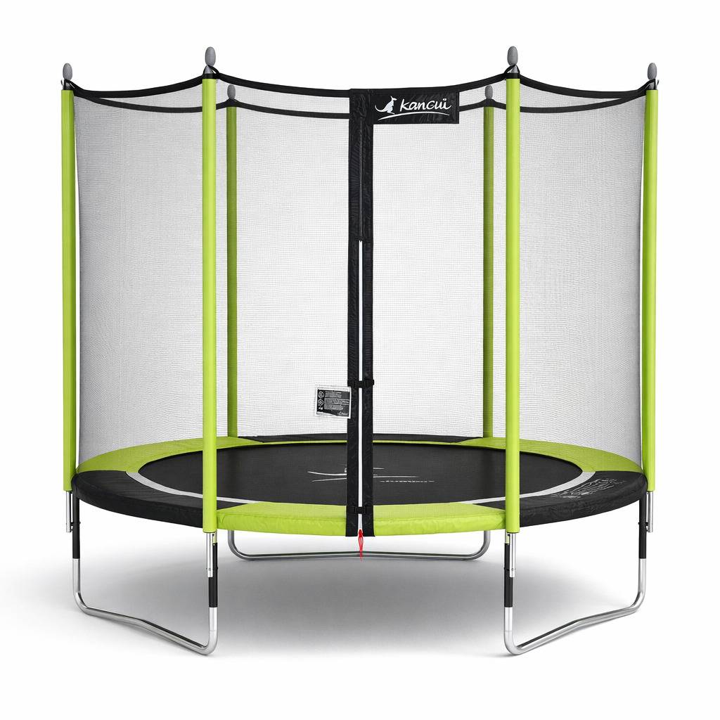 Kangui - Trampoline jardin Ø 300 cm + filet de sécurité - JUMPI 300 - Noir/Vert Kangui - Imagen 1