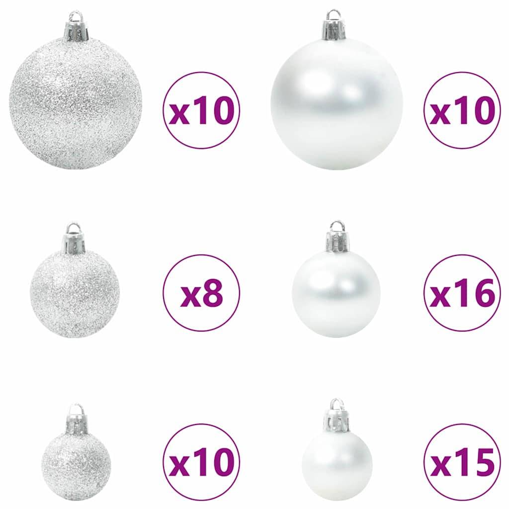 Créez une Ambiance Hivernale : Sapin de Noël Enneigé 270 cm avec LED et 120 Boules – ComfortXL Outdoor Living - Image 7