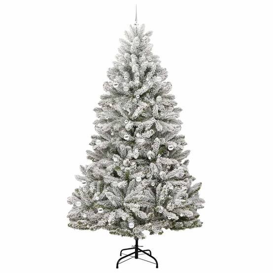 Créez une Ambiance Hivernale : Sapin de Noël Enneigé 270 cm avec LED et 120 Boules – ComfortXL Outdoor Living - Image 4