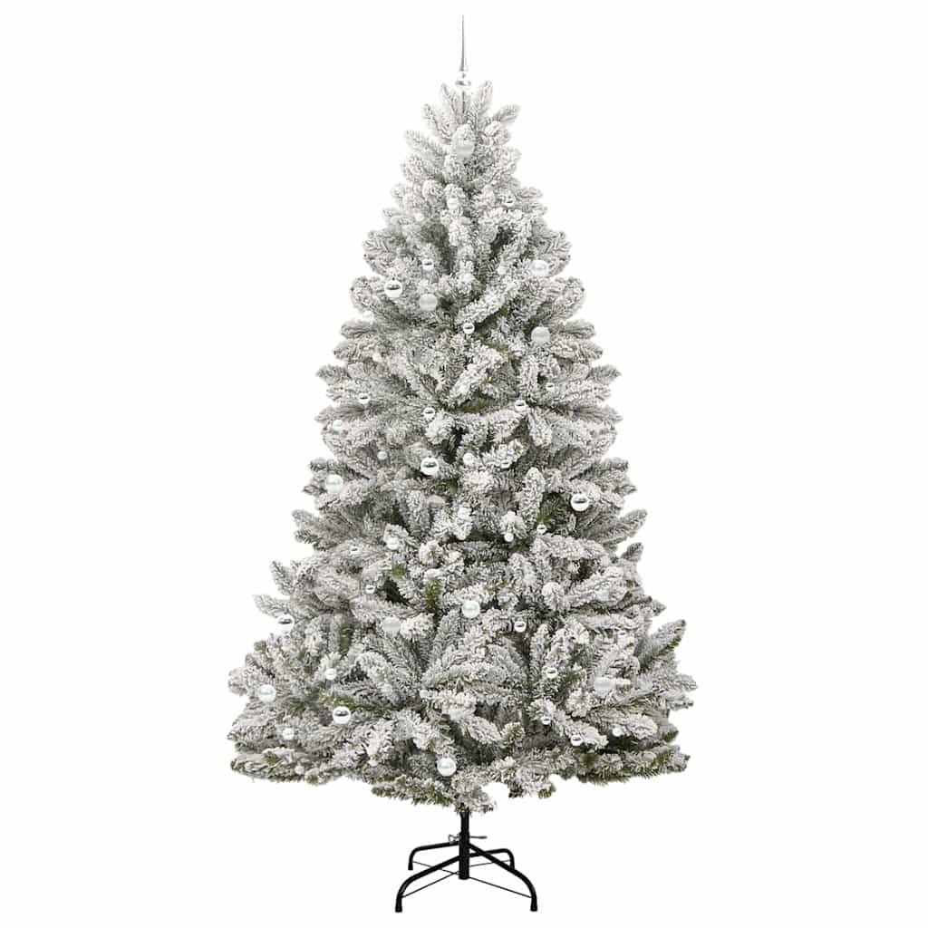 Créez une Ambiance Hivernale : Sapin de Noël Enneigé 270 cm avec LED et 120 Boules – ComfortXL Outdoor Living - Image 4