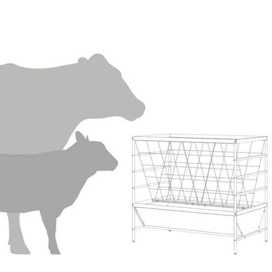 Distributeur Fourrage Galvanisé 15kg Grand Troupeau Argent - ComfortXL Outdoor Living - Image 8