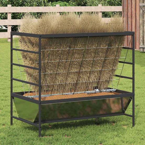 Distributeur Fourrage Galvanisé 15kg Grand Troupeau Argent - ComfortXL Outdoor Living - Image 1