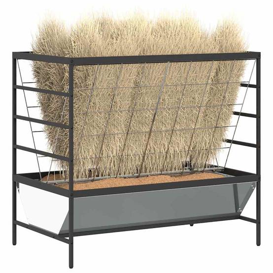 Distributeur Fourrage Galvanisé 15kg Grand Troupeau Argent - ComfortXL Outdoor Living - Image 3