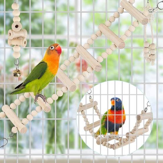 DtopbuyAge - Jouets Cage Oiseaux - Balançoire et Hamac Suspendu DtopbuyAge - Image 2