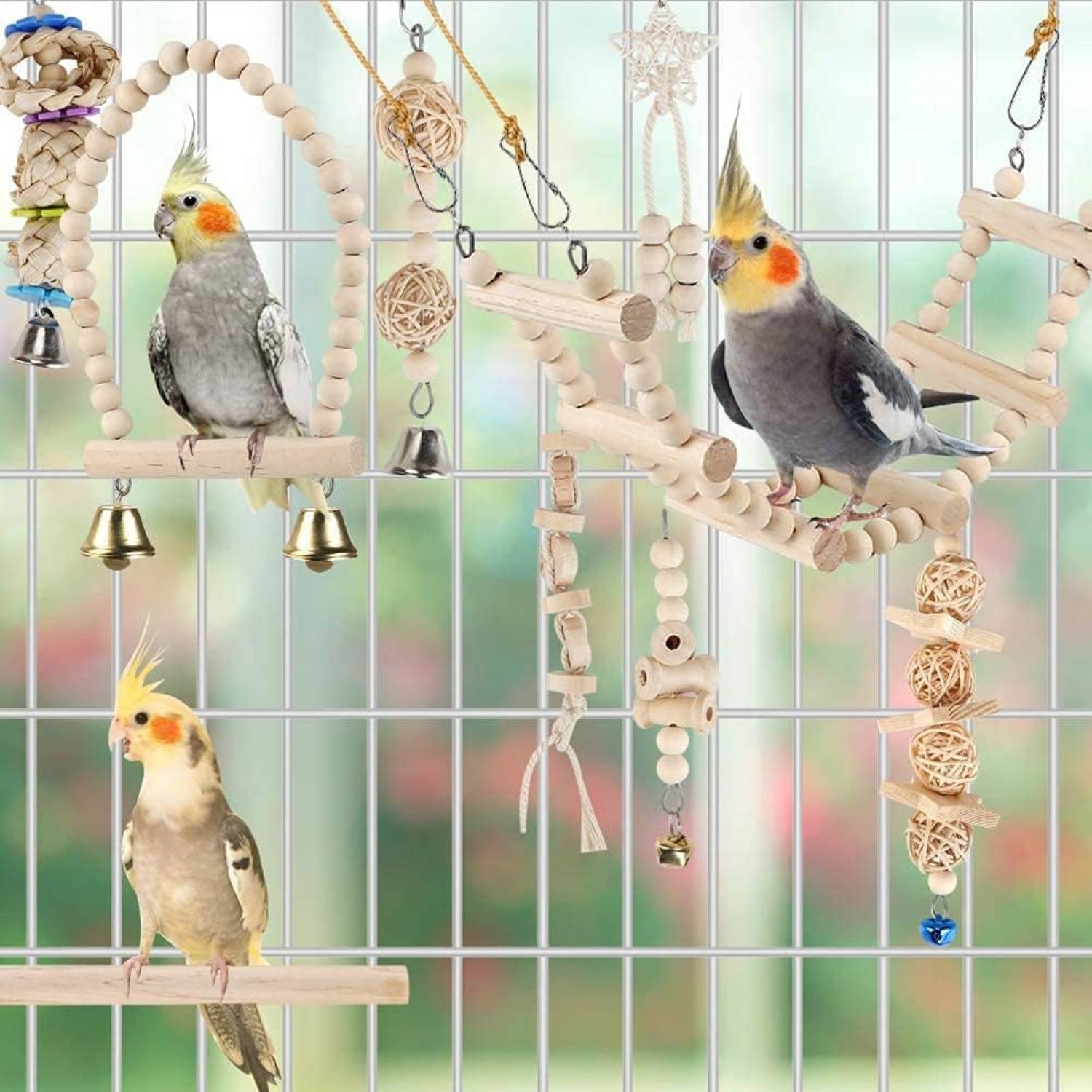 DtopbuyAge - Jouets Cage Oiseaux - Balançoire et Hamac Suspendu DtopbuyAge - Image 3