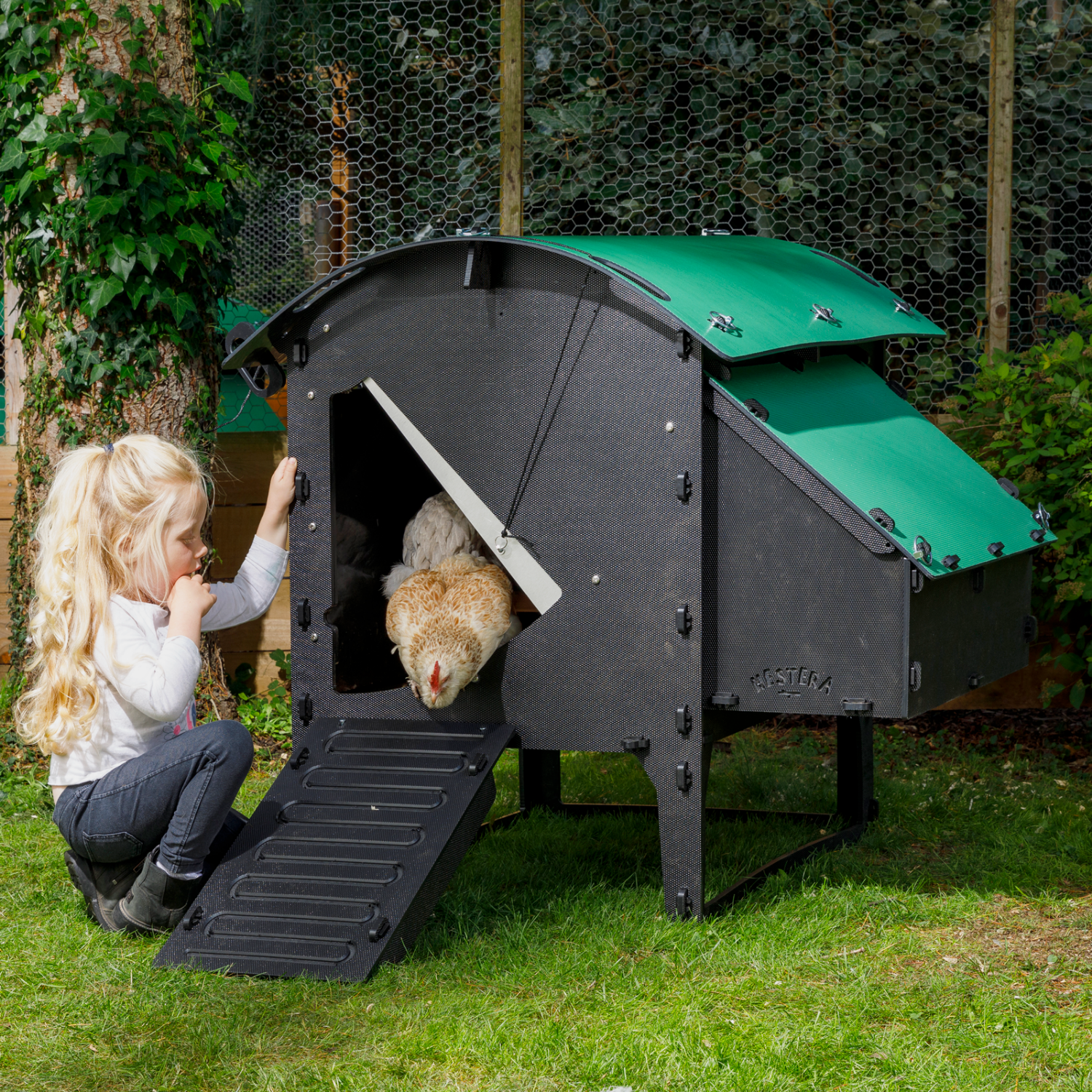 Poulailler Nestera The Lodge Medium  5 poules - Plastique recyclé - garanti 25 ans - Imagen 1