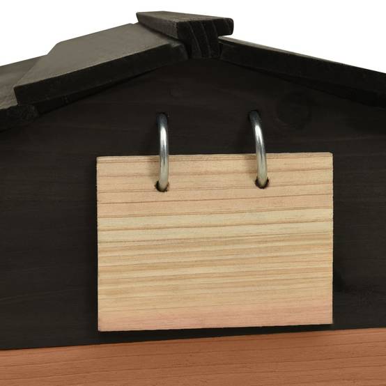 PANGIVO - Garage de tondeuse à gazon bois de sapin noir et marron 78 x 74 x 54 cm - PANGIVO - Image 5