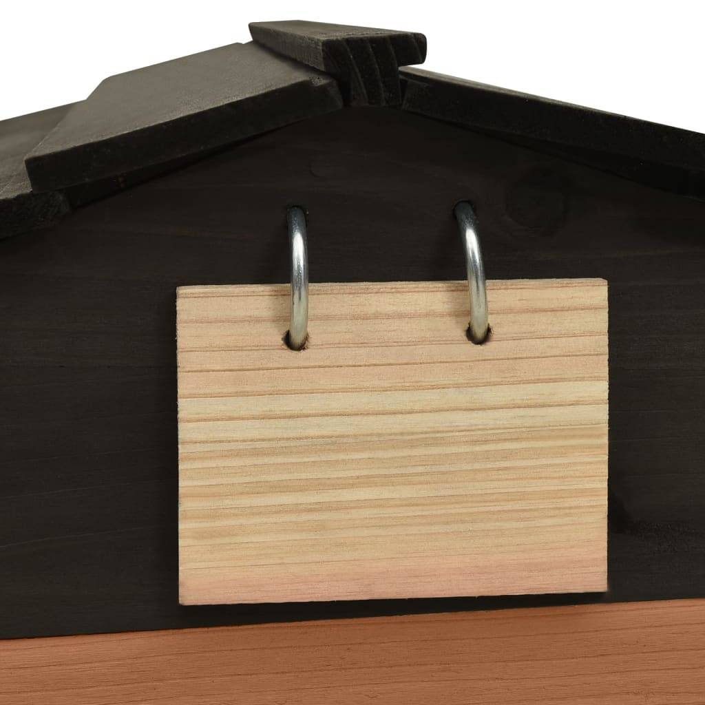 PANGIVO - Garage de tondeuse à gazon bois de sapin noir et marron 78 x 74 x 54 cm - PANGIVO - Image 5