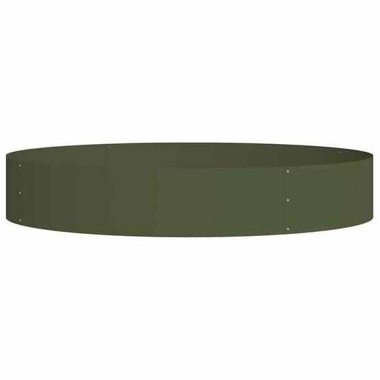 Grande Bordure de Jardin Ronde Acier Vert Olive Cercle de Plantation XXL Ø120x20 cm - ComfortXL Outdoor Living - Image 2