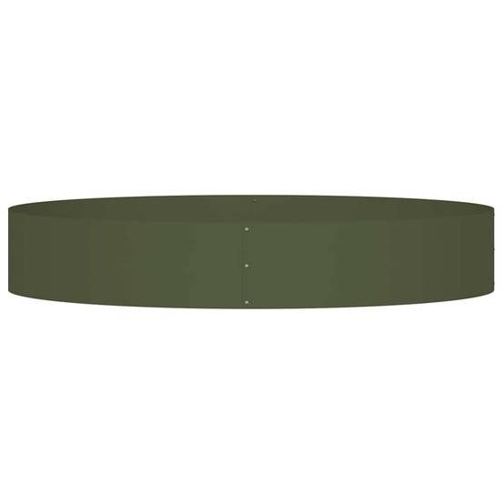 Grande Bordure de Jardin Ronde Acier Vert Olive Cercle de Plantation XXL Ø120x20 cm - ComfortXL Outdoor Living - Image 5