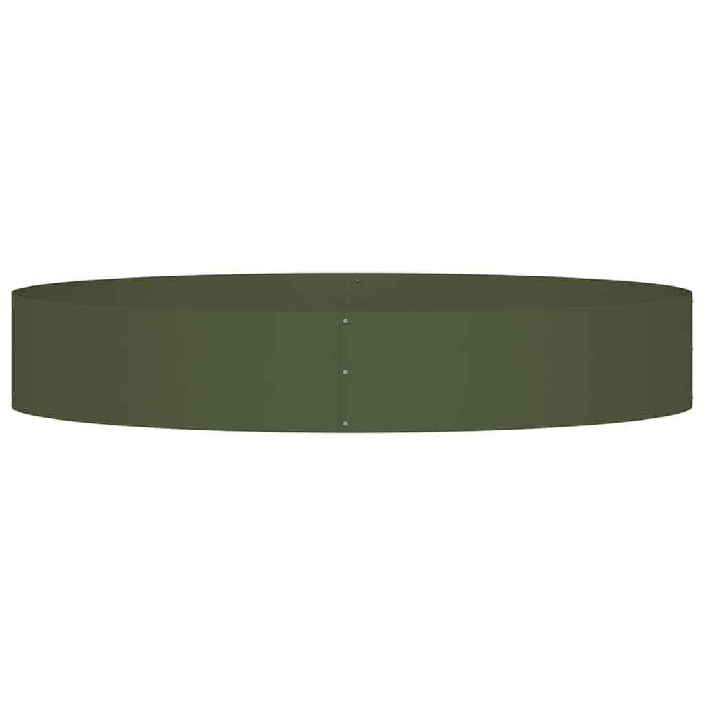 Grande Bordure de Jardin Ronde Acier Vert Olive Cercle de Plantation XXL Ø120x20 cm - ComfortXL Outdoor Living - Image 5