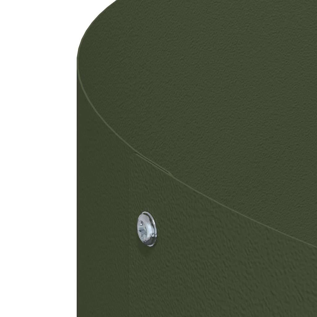 Grande Bordure de Jardin Ronde Acier Vert Olive Cercle de Plantation XXL Ø120x20 cm - ComfortXL Outdoor Living - Image 7