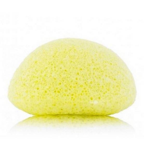 Sun&Sia - Éponge Konjac Visage 100% Naturelle au Citron – Nettoie et Exfolie en Profondeur – Soin Naturel - Peau mixte et grasse