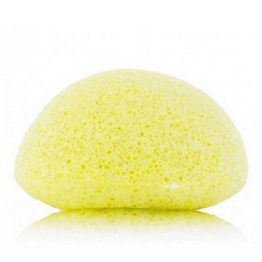 Sun&Sia - Éponge Konjac Visage 100% Naturelle au Citron – Nettoie et Exfolie en Profondeur – Soin Naturel - Peau mixte et grasse
