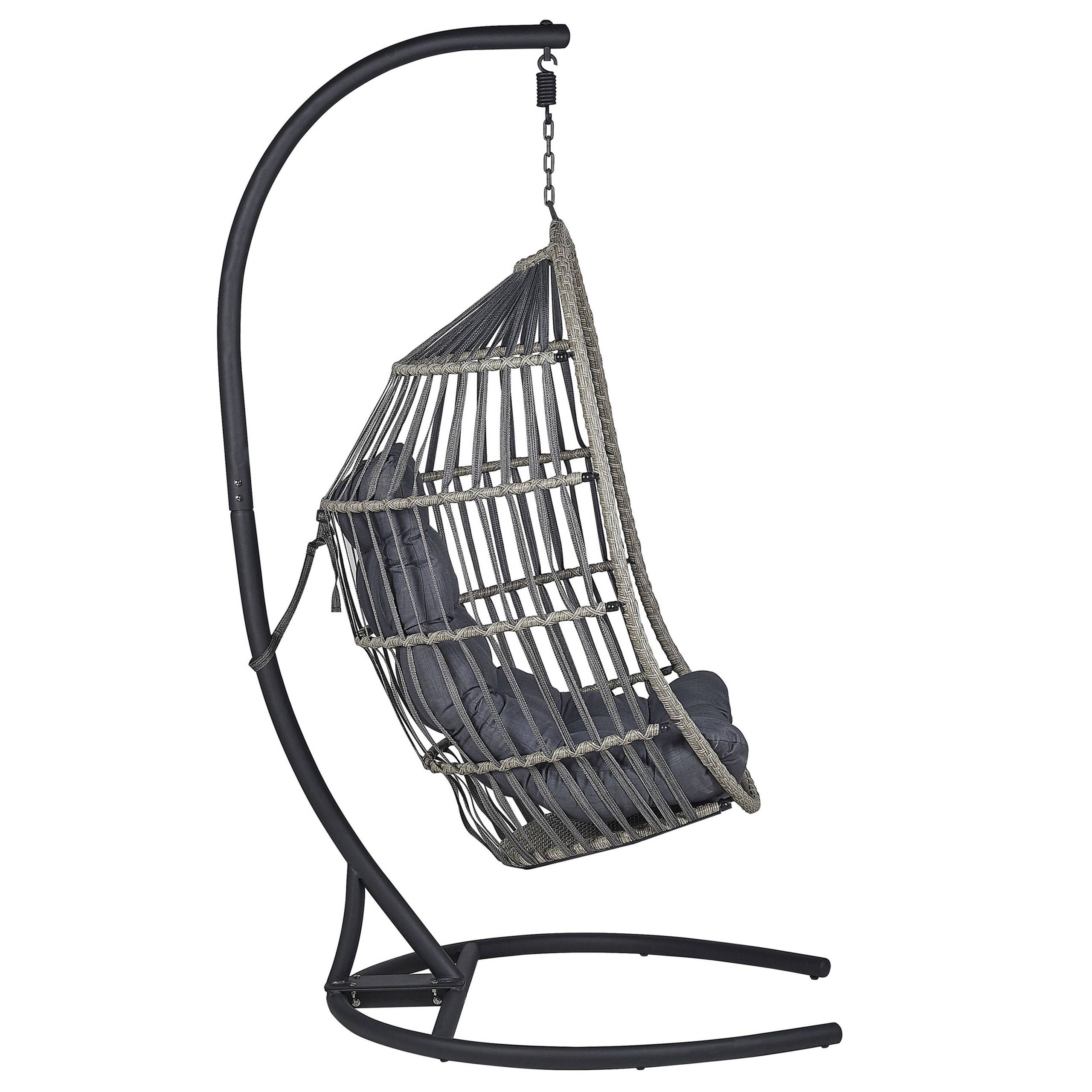 Beliani - Chaise porte-à-faux Tissu Gris foncé SESIA - Beliani - Imagen 6