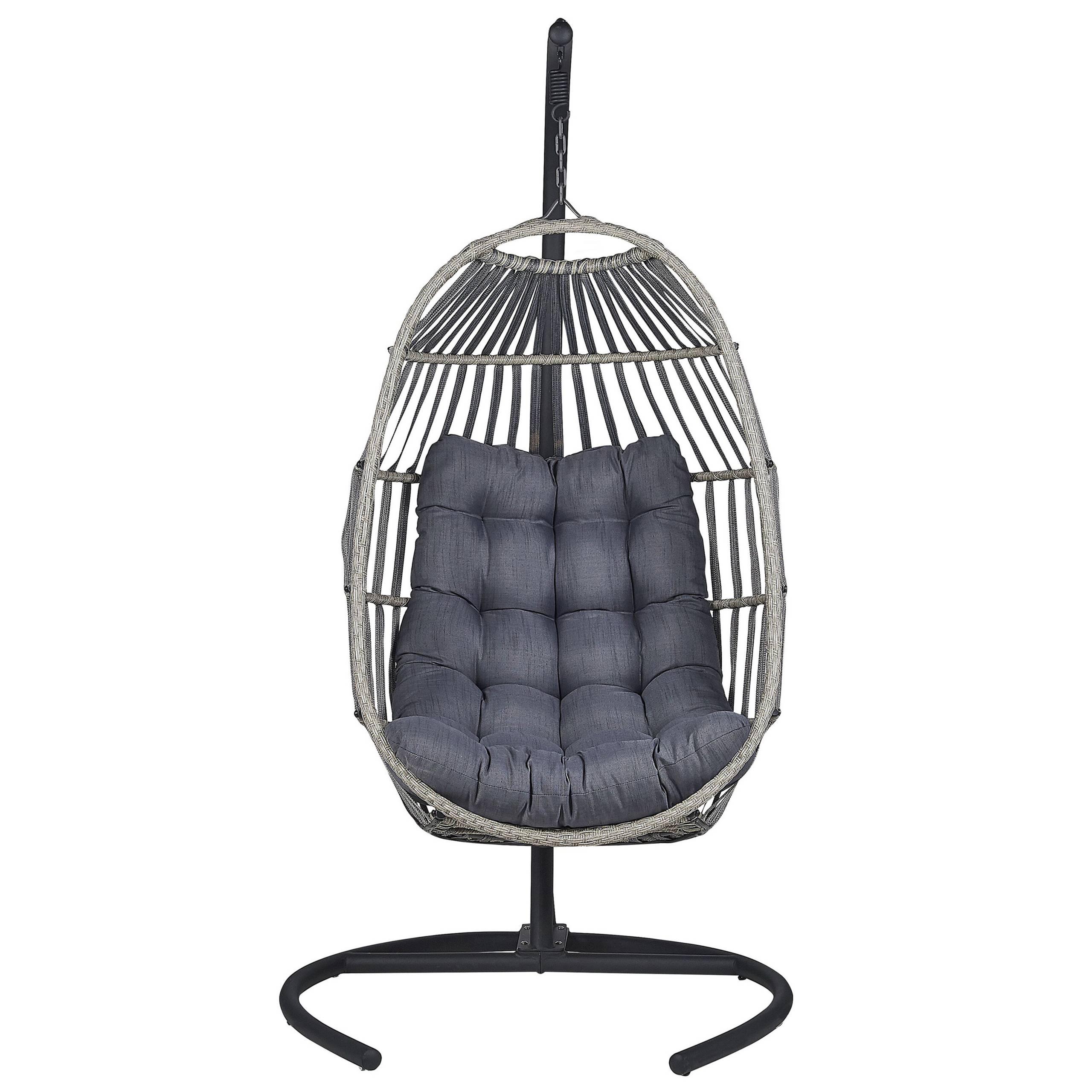 Beliani - Chaise porte-à-faux Tissu Gris foncé SESIA - Beliani - Imagen 4