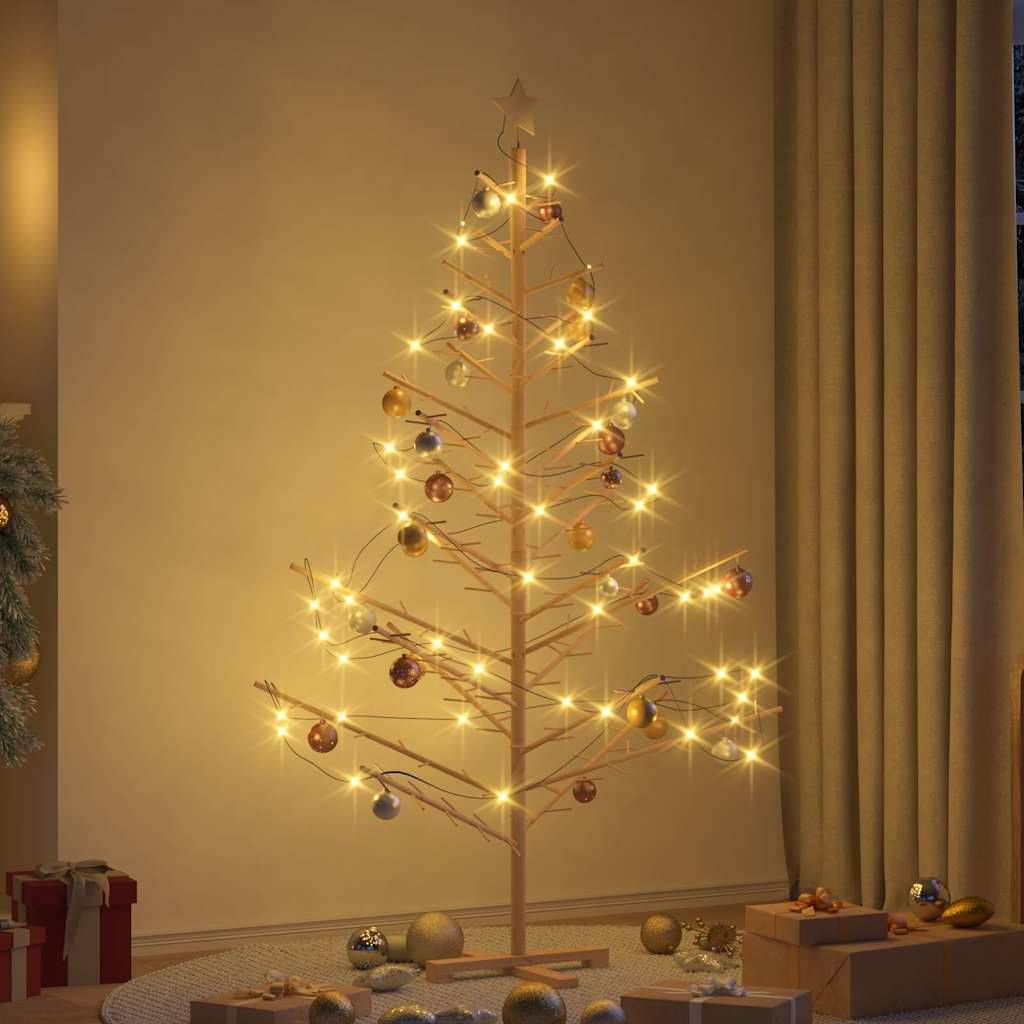 Vidaxl - Arbre de Noël en bois Naturel 180 cm Bois massif en pin vidaXL 42018057 - Image 1