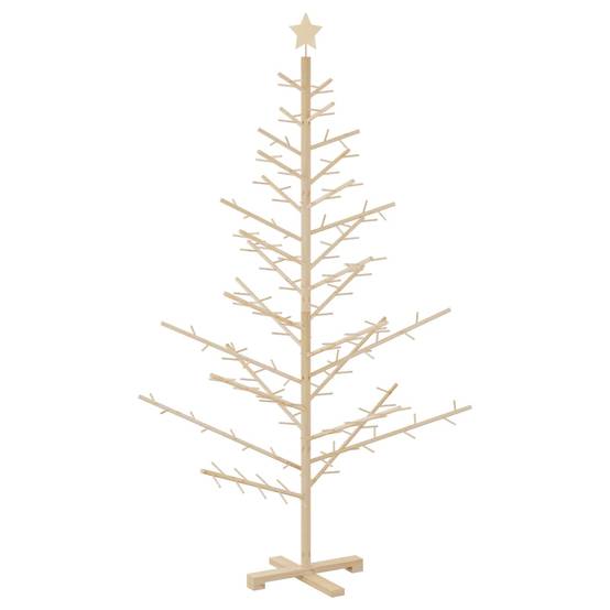 Vidaxl - Arbre de Noël en bois Naturel 180 cm Bois massif en pin vidaXL 42018057 - Image 2