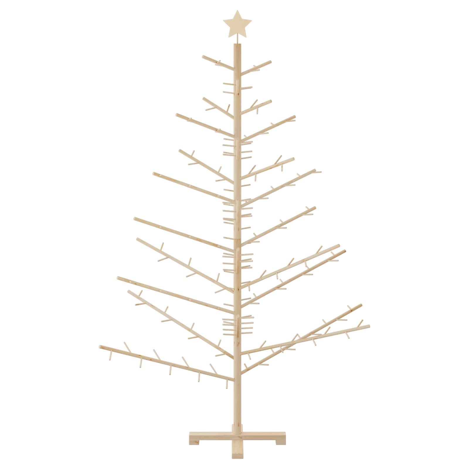 Vidaxl - Arbre de Noël en bois Naturel 180 cm Bois massif en pin vidaXL 42018057 - Image 6