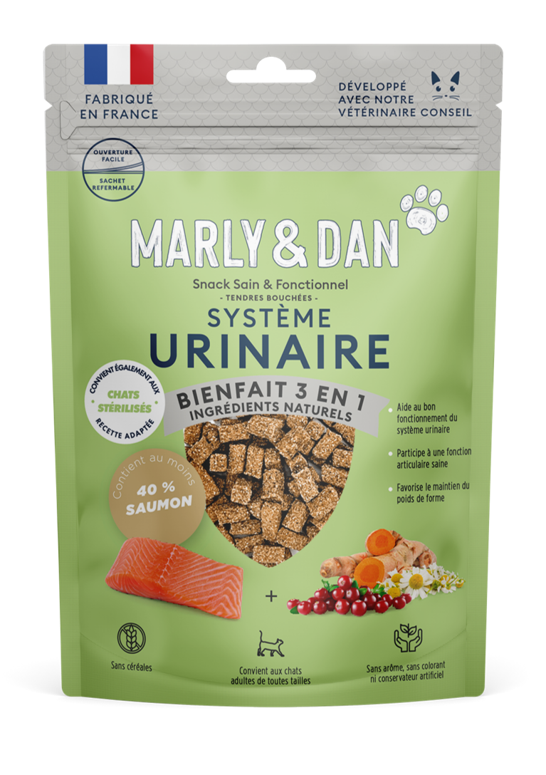 Marly & Dan - Friandises Sans Céréales "Système Urinaire" pour Chat - Imagen 1