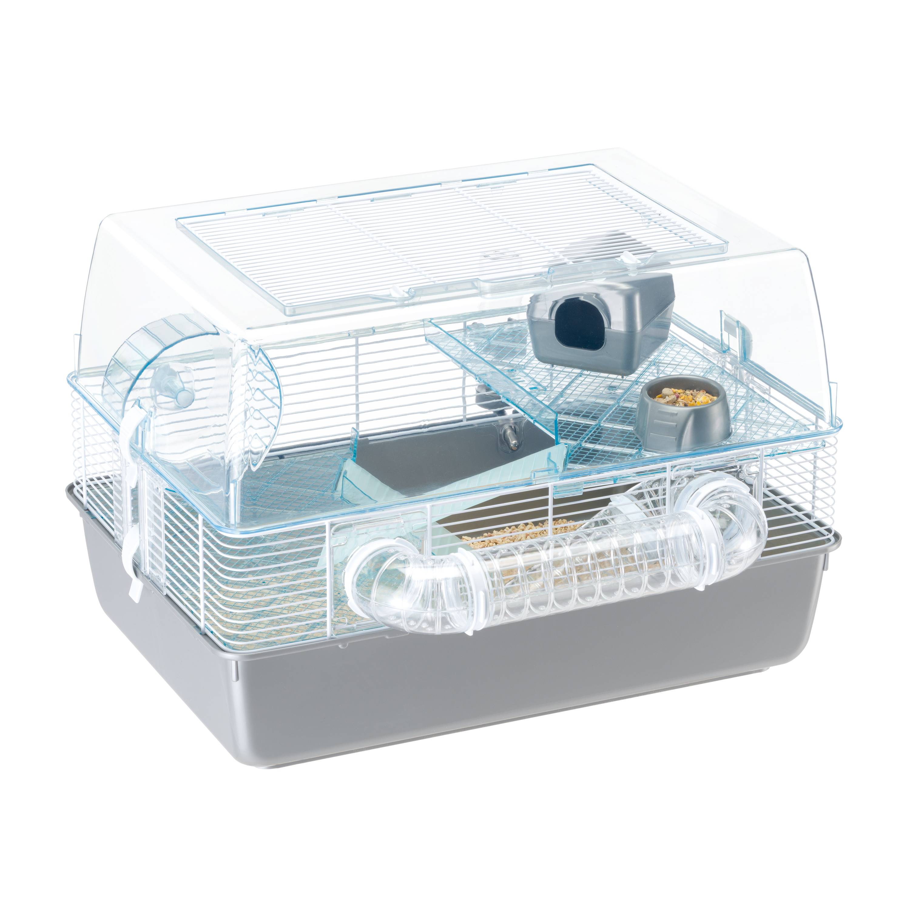 Ferplast - FERPLAST Cage pour Rongeurs DUNA FUN pour Hamsters, Souris, en Plastique et Métal, Accessoires inclus : Mangeoire, Abreuvoir, Maison, Roue, Echelle, - Imagen 1