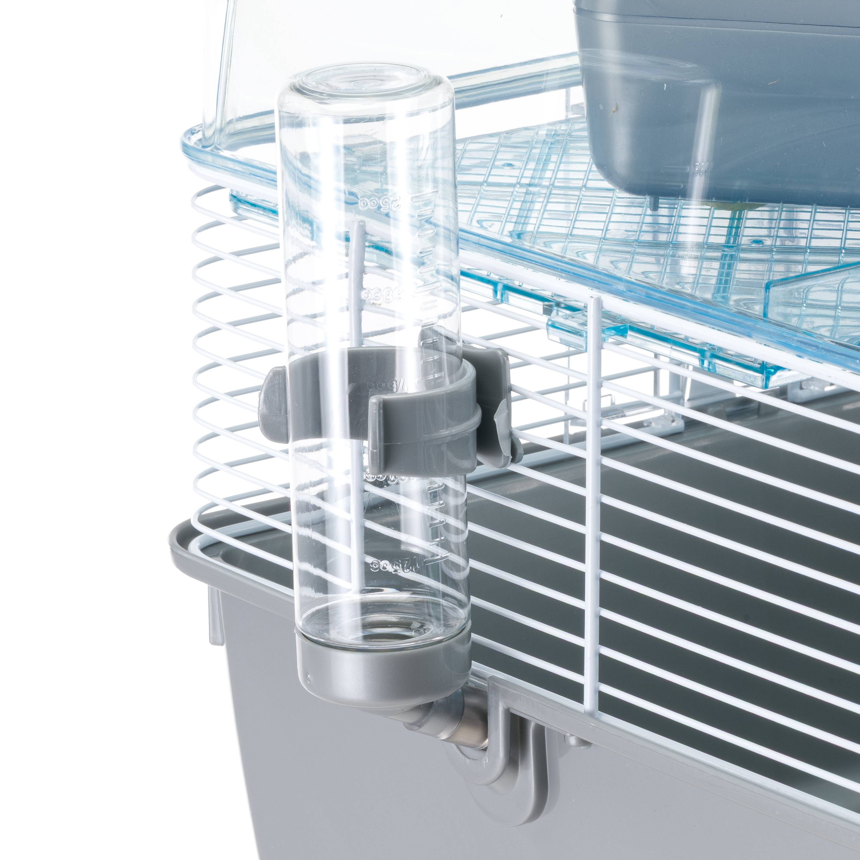 Ferplast - FERPLAST Cage pour Rongeurs DUNA FUN pour Hamsters, Souris, en Plastique et Métal, Accessoires inclus : Mangeoire, Abreuvoir, Maison, Roue, Echelle, - Imagen 9