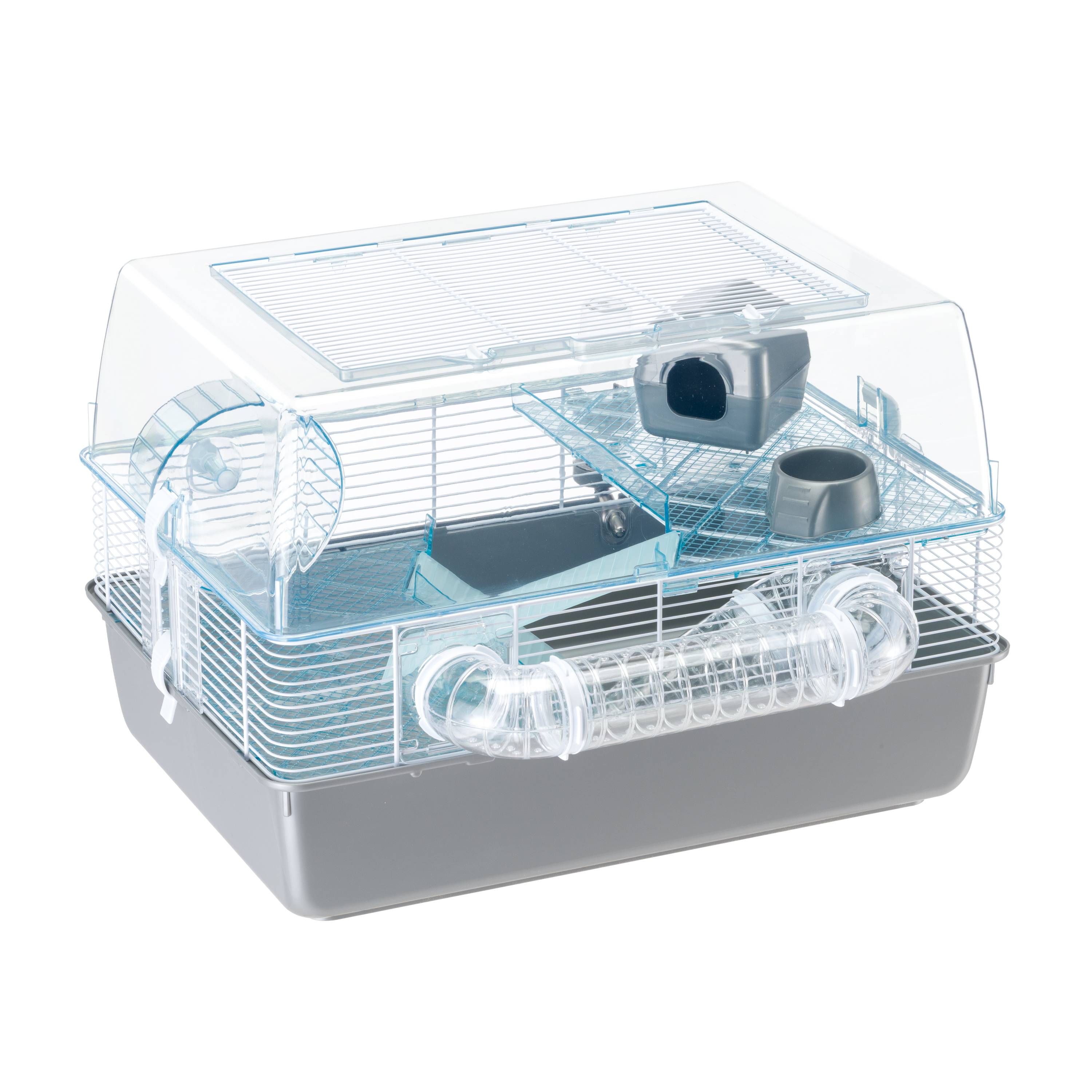Ferplast - FERPLAST Cage pour Rongeurs DUNA FUN pour Hamsters, Souris, en Plastique et Métal, Accessoires inclus : Mangeoire, Abreuvoir, Maison, Roue, Echelle, - Imagen 5