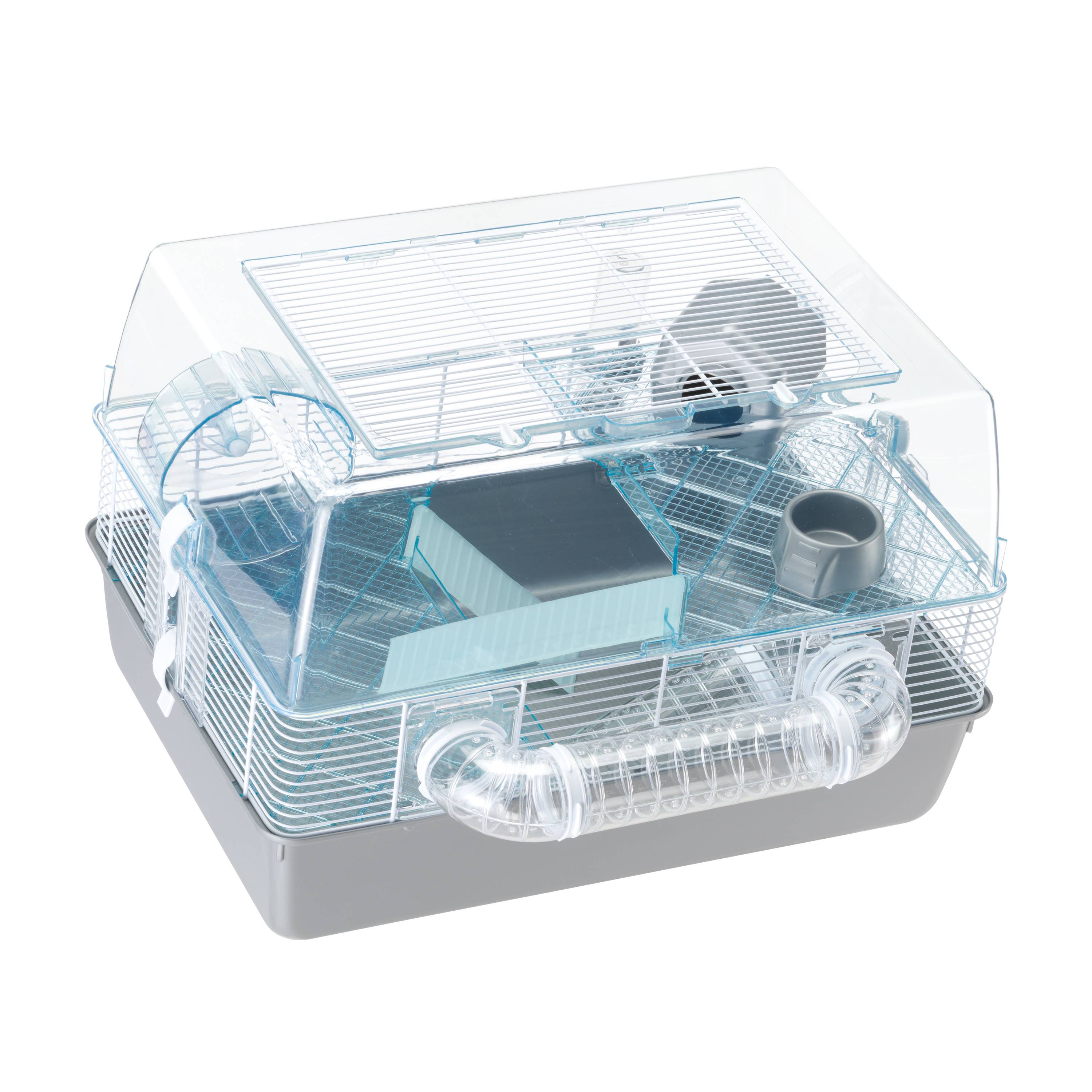 Ferplast - FERPLAST Cage pour Rongeurs DUNA FUN pour Hamsters, Souris, en Plastique et Métal, Accessoires inclus : Mangeoire, Abreuvoir, Maison, Roue, Echelle, - Imagen 8