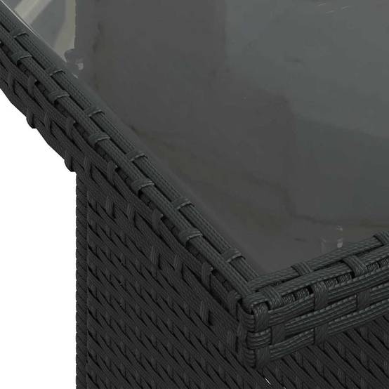 Salon de jardin 8 places résine tressée avec table ajustable et coffres de rangement Noir – ComfortXL Outdoor Living - Image 4