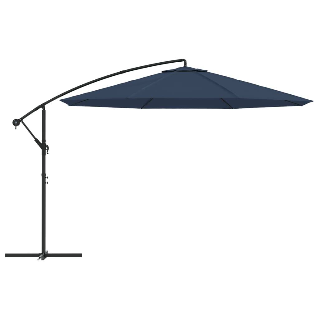 PANGIVO - Parasol déporté aluminium et polyester bleu foncé 350 x 350 x 268 cm - PANGIVO - Image 3