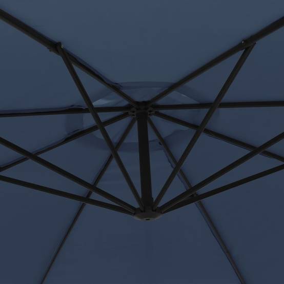 PANGIVO - Parasol déporté aluminium et polyester bleu foncé 350 x 350 x 268 cm - PANGIVO - Image 7