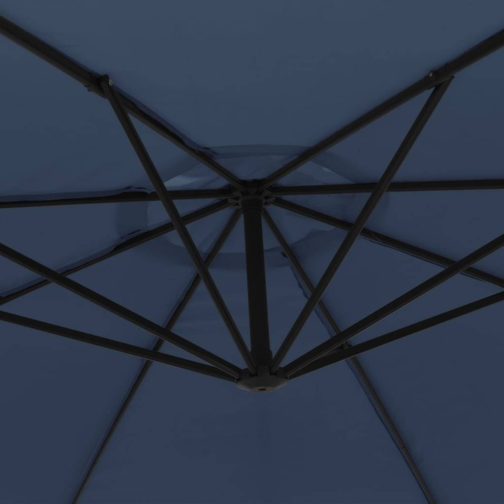 PANGIVO - Parasol déporté aluminium et polyester bleu foncé 350 x 350 x 268 cm - PANGIVO - Image 7