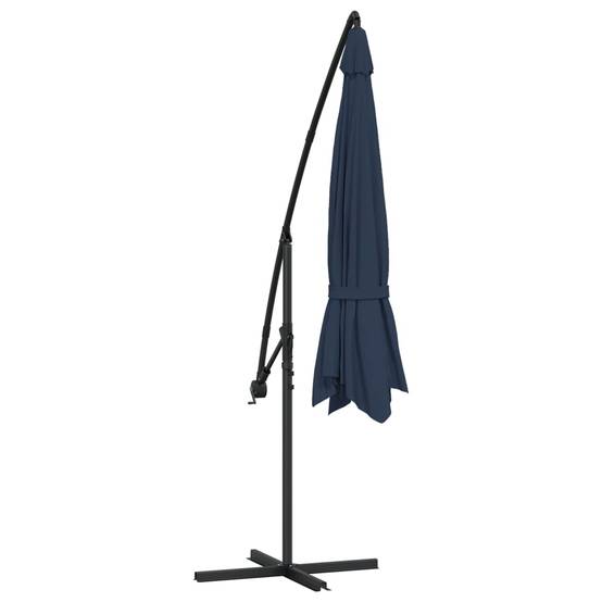 PANGIVO - Parasol déporté aluminium et polyester bleu foncé 350 x 350 x 268 cm - PANGIVO - Image 6