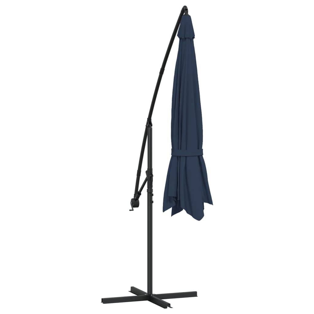 PANGIVO - Parasol déporté aluminium et polyester bleu foncé 350 x 350 x 268 cm - PANGIVO - Image 6