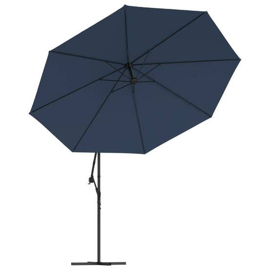 PANGIVO - Parasol déporté aluminium et polyester bleu foncé 350 x 350 x 268 cm - PANGIVO - Image 4