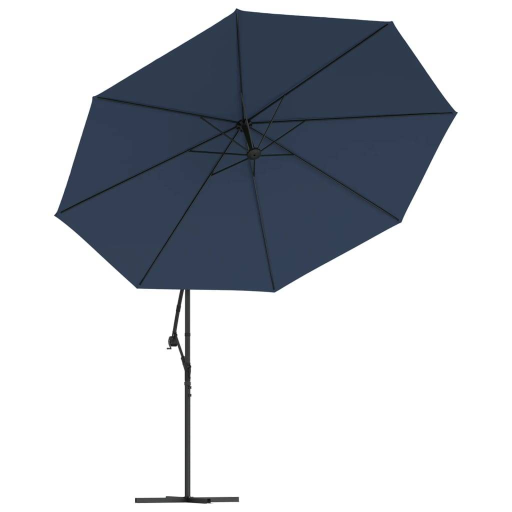 PANGIVO - Parasol déporté aluminium et polyester bleu foncé 350 x 350 x 268 cm - PANGIVO - Image 4