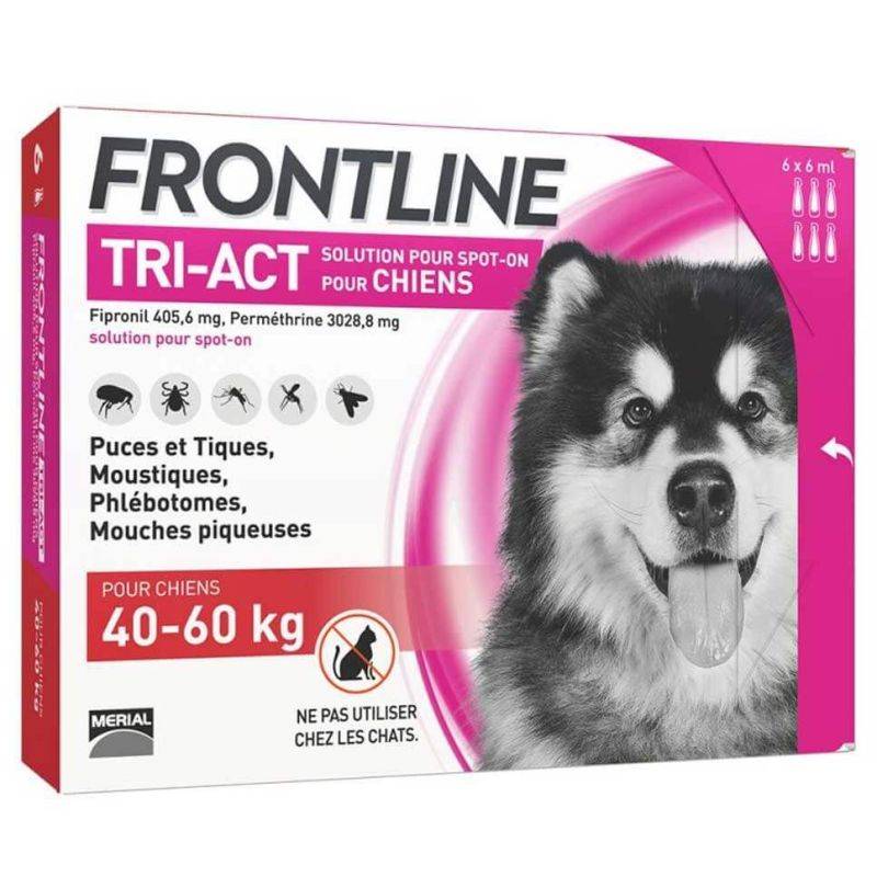 Frontline - FRONTLINE TRI-ACT CHIEN XL (40-60 kg) - BOEHRINGER 3 pipettes - Imagen 1