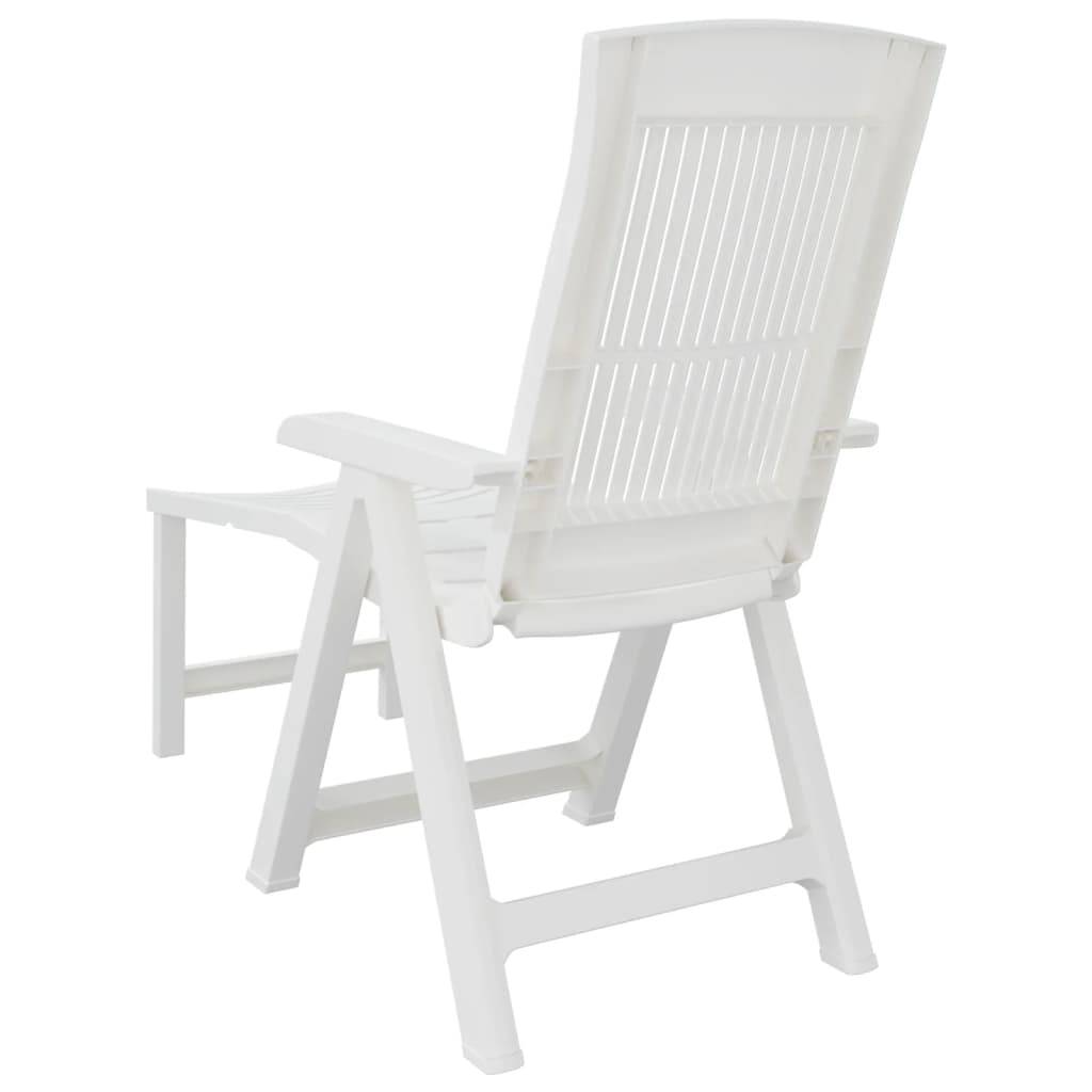 Chaise longue | Transat | Bain de soleil blanc plastique - Image 5