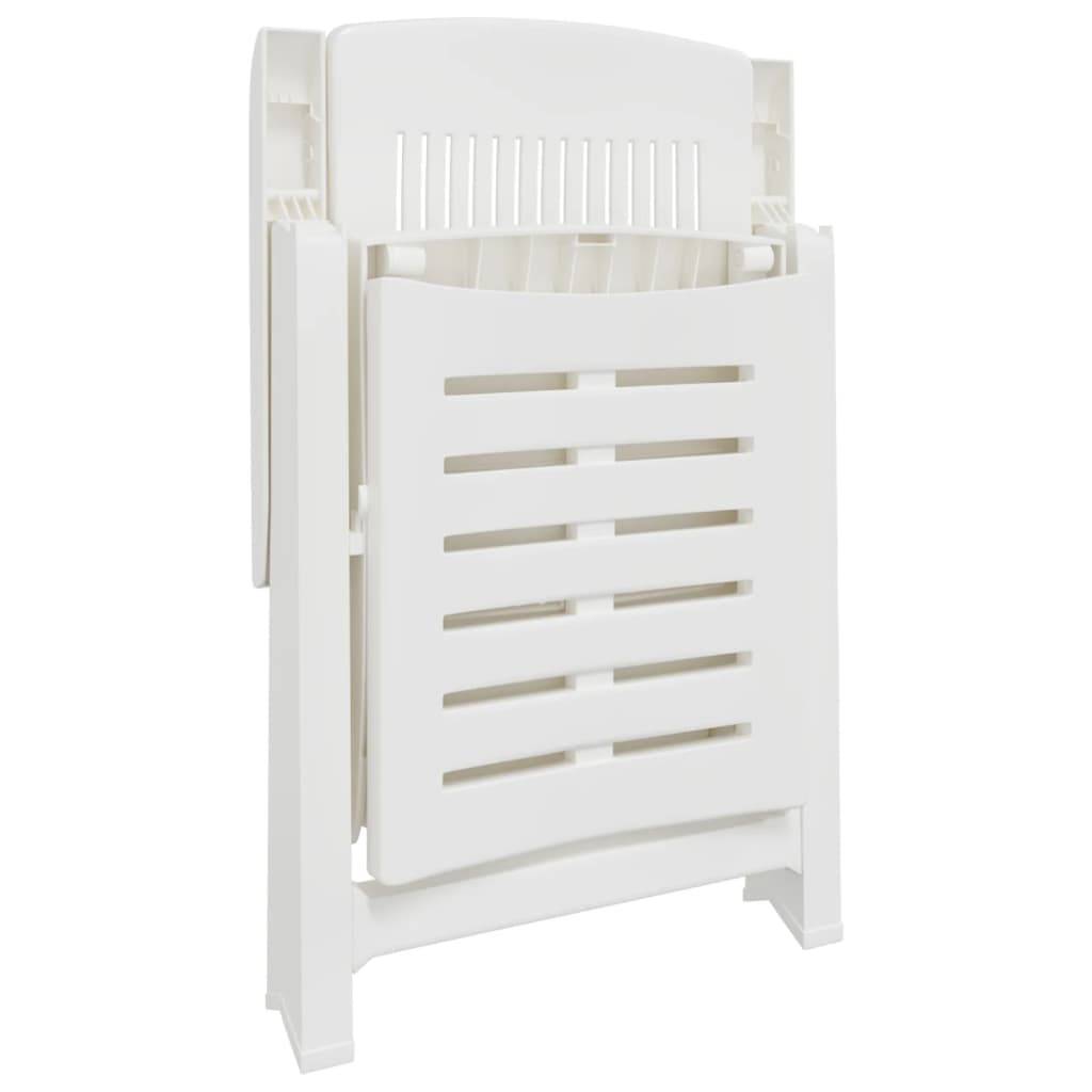 Chaise longue | Transat | Bain de soleil blanc plastique - Image 7