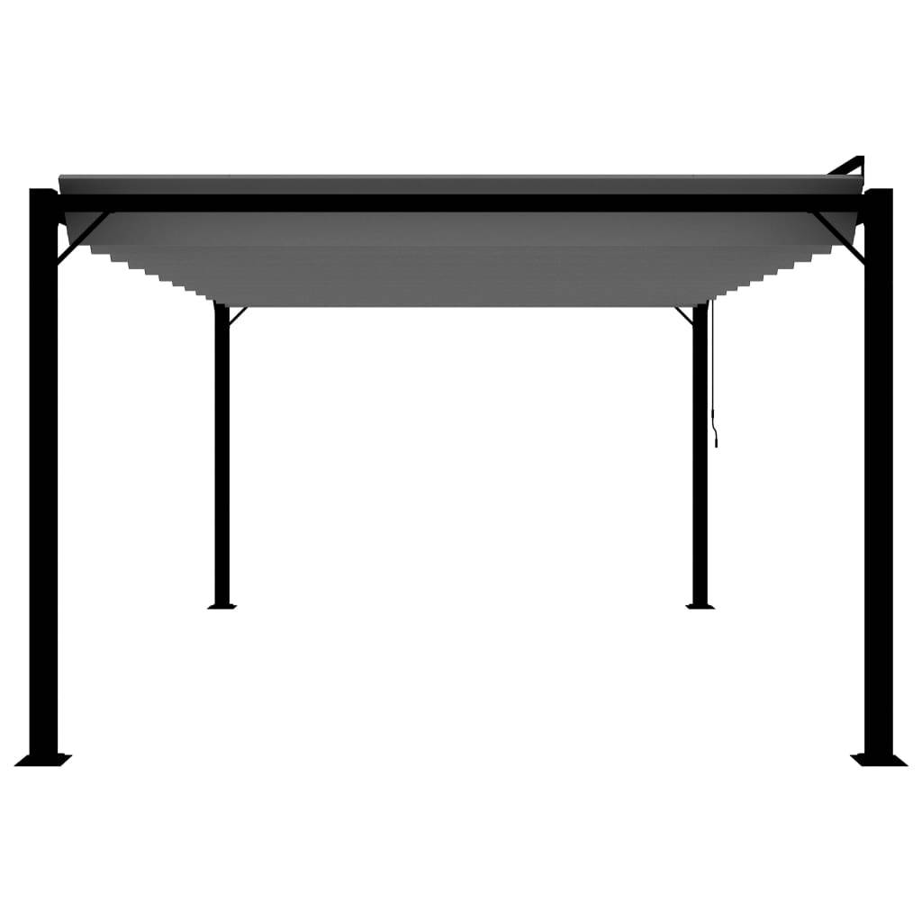 Tonnelle Bioclimatique Aluminium Toit à Persiennes Réglables Design Moderne Anthracite 3x4 m – ComfortXL Outdoor Living - Image 4