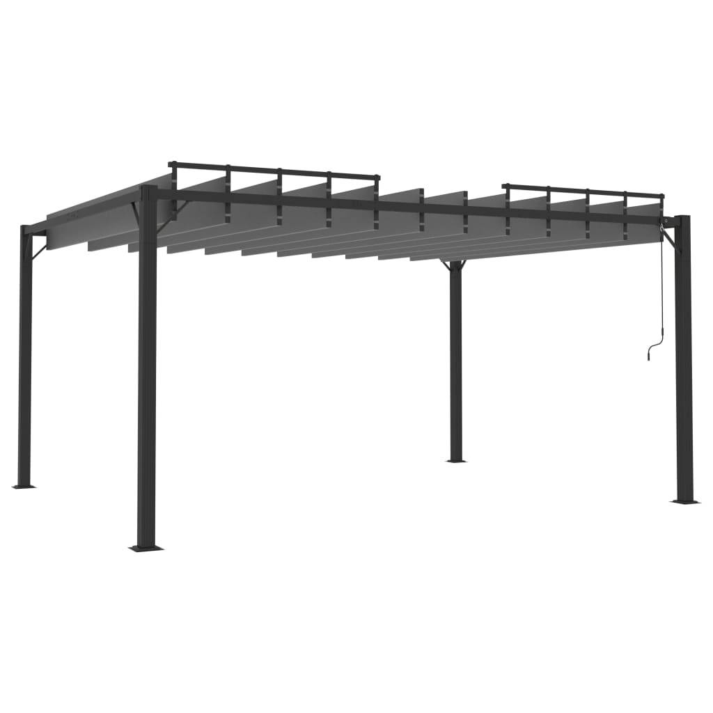 Tonnelle Bioclimatique Aluminium Toit à Persiennes Réglables Design Moderne Anthracite 3x4 m – ComfortXL Outdoor Living - Image 5
