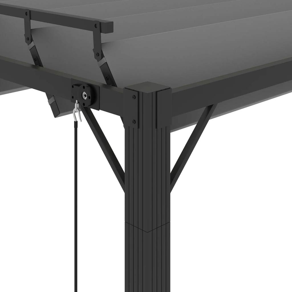 Tonnelle Bioclimatique Aluminium Toit à Persiennes Réglables Design Moderne Anthracite 3x4 m – ComfortXL Outdoor Living - Image 6