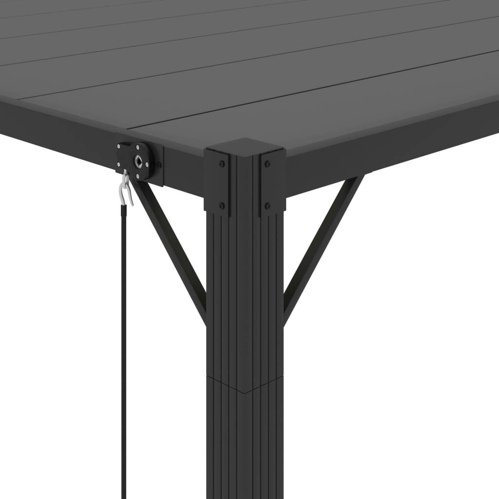 Tonnelle Bioclimatique Aluminium Toit à Persiennes Réglables Design Moderne Anthracite 3x4 m – ComfortXL Outdoor Living - Image 7