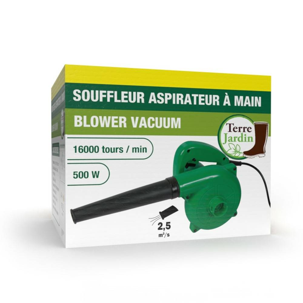Terre Jardin - Souffleur aspirateur à main 500 W - Imagen 6